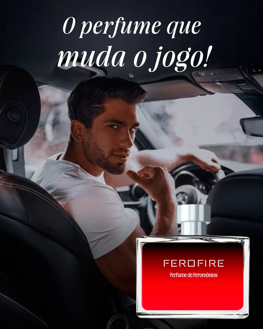 Homem no carro com FeroFire